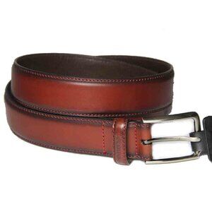 NEW Olimpo Spain Leather Dress Belt Oxblood Handmade Men's Size 36